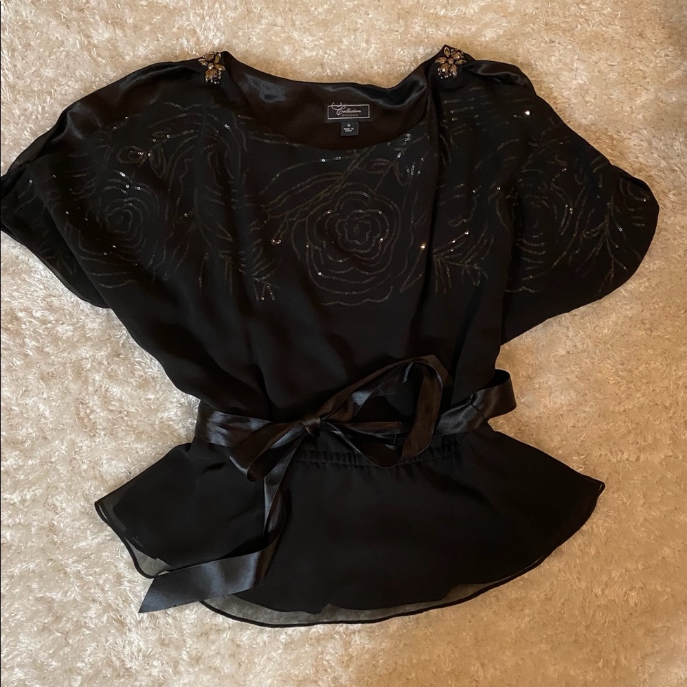 Black Evening Wear Top